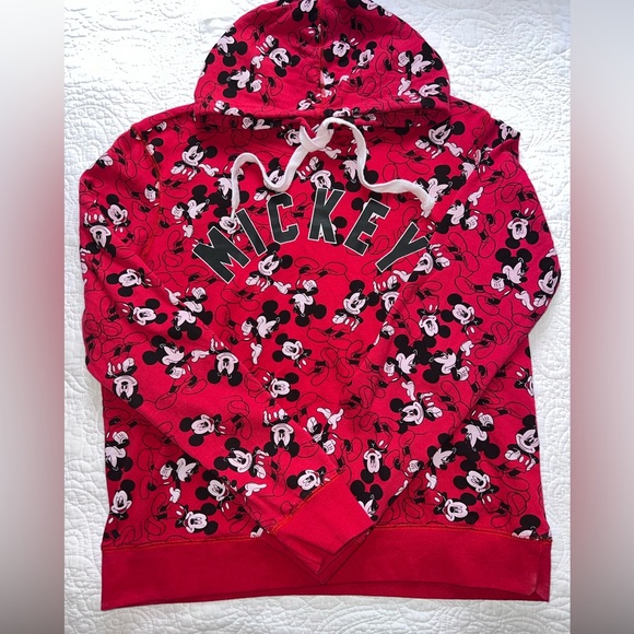 MICKEY MOUSE SWEATSHIRT HOODIE SIZE XL RED, BLACK AND WHITE COLOR EUC - Picture 4 of 6